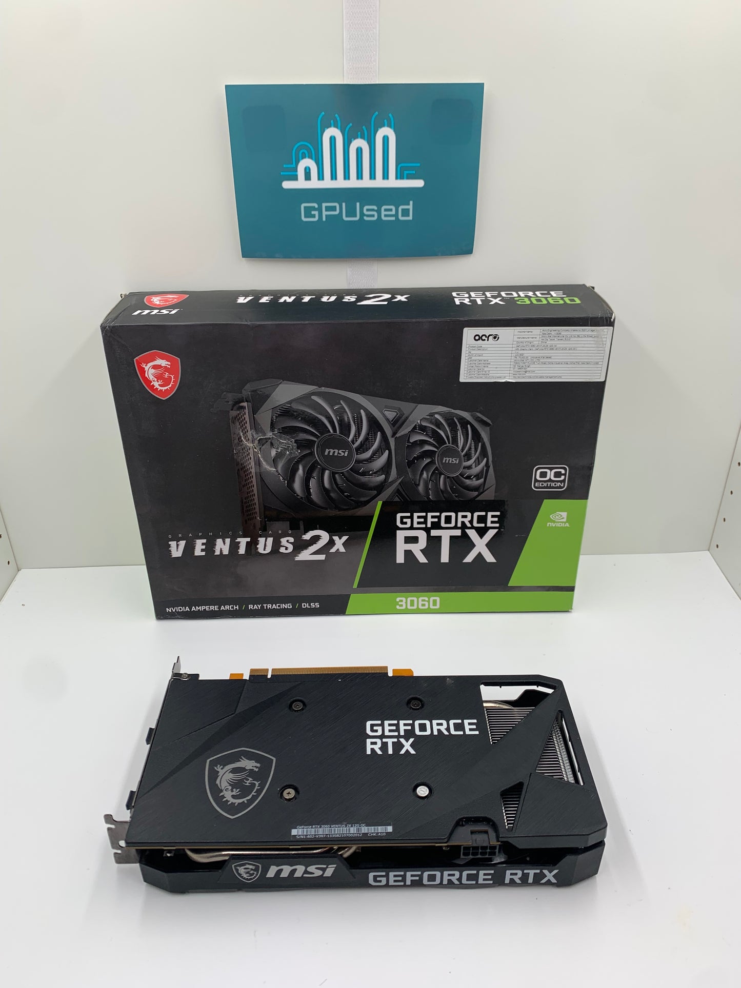 MSI Nvidia GeForce RTX 3060 Ventus 2X 12GB GDDR6 - A