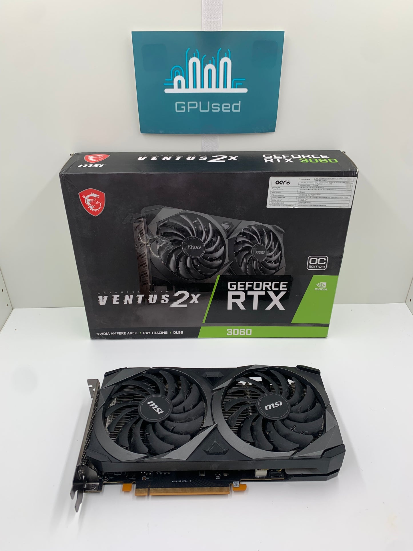 MSI Nvidia GeForce RTX 3060 Ventus 2X 12GB GDDR6 - A