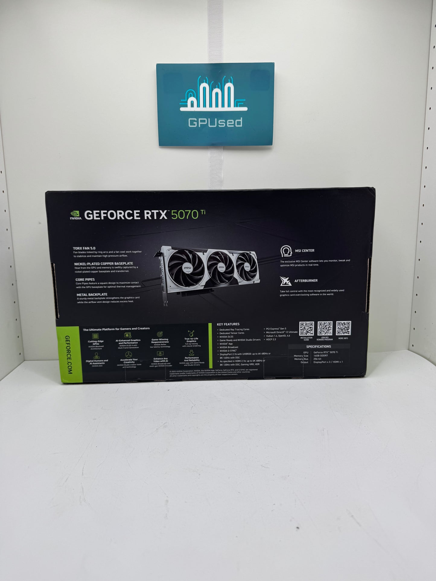 MSI Nvidia GeForce RTX 5070 Ti Ventus 3X OC 16GB GDDR7 - A+