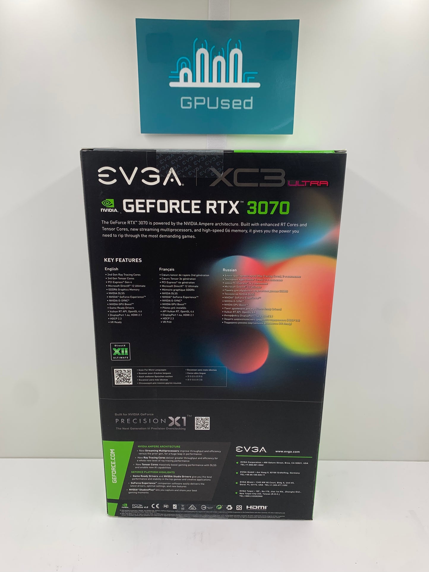 EVGA Nvidia GeForce RTX 3070 XC3 Ultra 8GB GDDR6 — product photograph 6 of 6