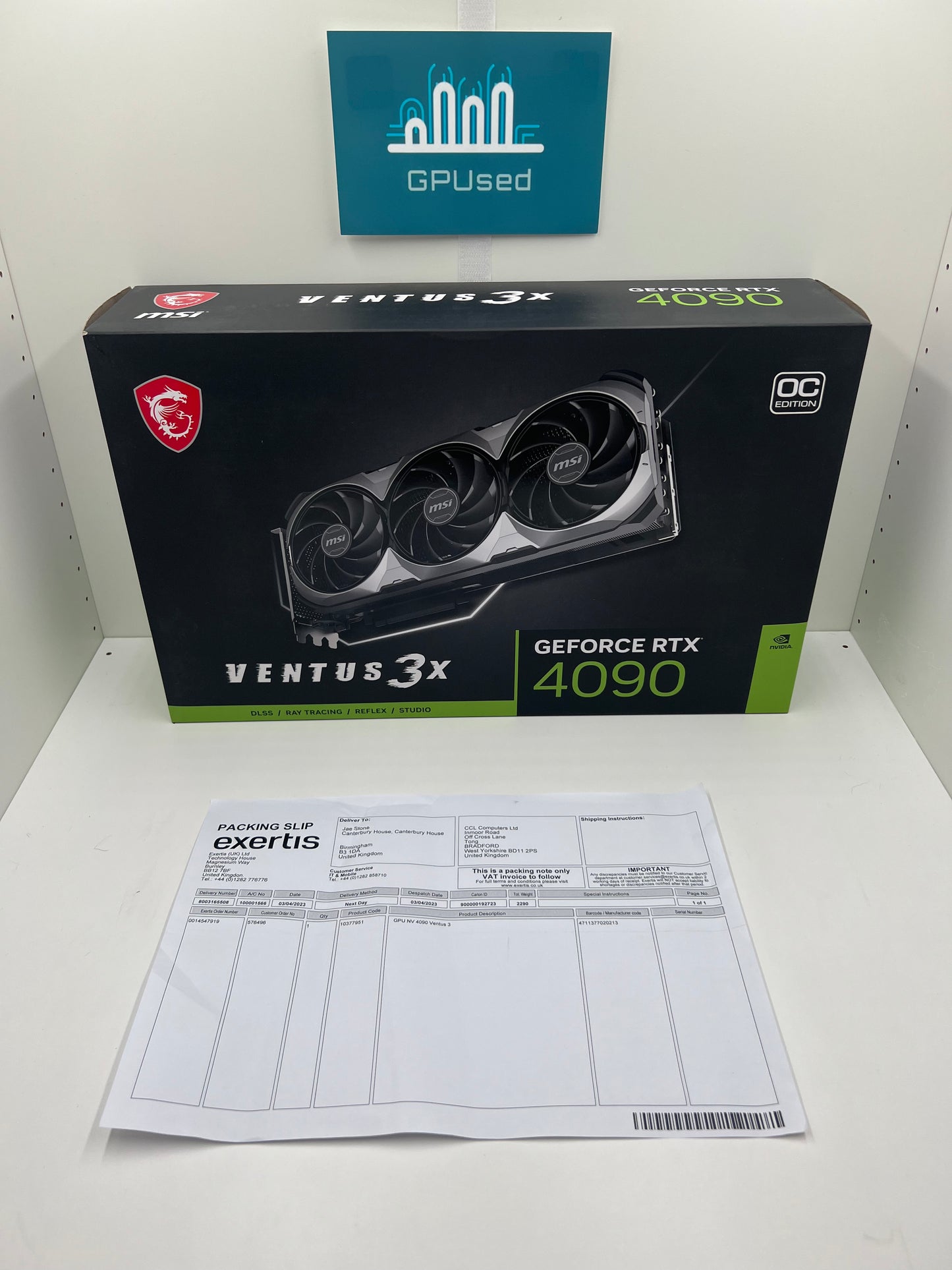 MSI Nvidia GeForce RTX 4090 Ventus 3X OC - A