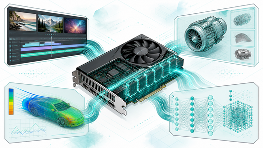 Graphics memory connecting a GPU to AI, video, 3D rendering and engineering workloads