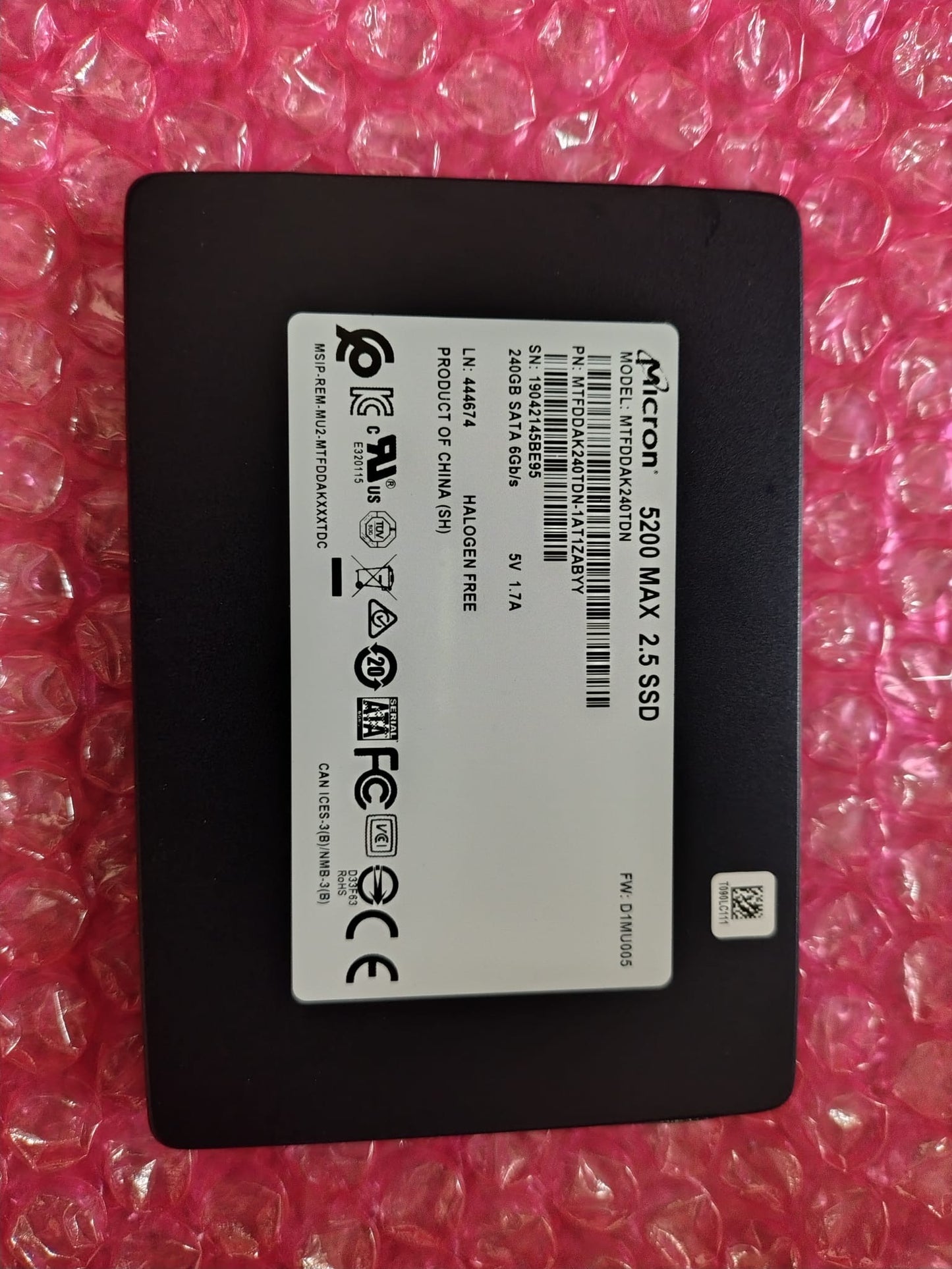 Micron 5200 MAX 240GB SSD