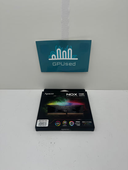 32GB (2x16GB) Apacer Nox RGB 3600MHz DDR4 RAM