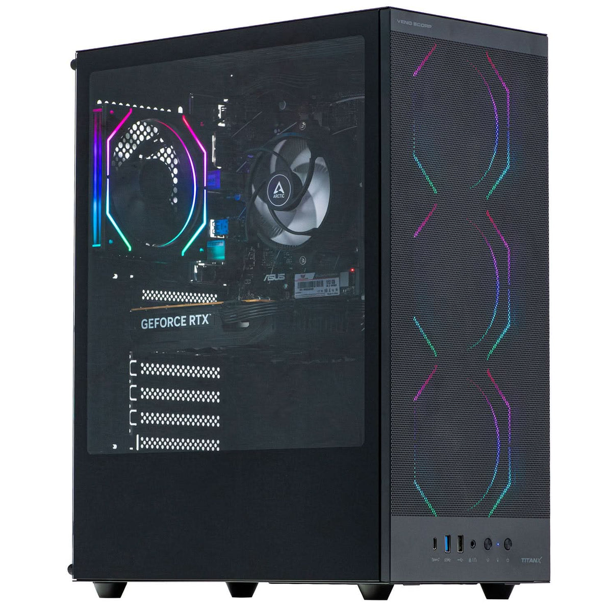 RTX 3070 Ti - i7 8700k - 32GB - 650W - 500GB - B450M - 240mm — product photograph