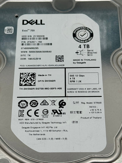 Dell 4TB 3.5” SAS Drive SATA 7200RPM HDD