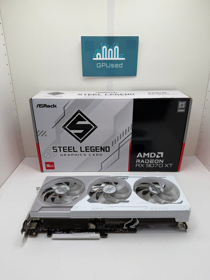 ASRock AMD Radeon RX 9070 XT Steel Legend White 16GB GDDR6 - A