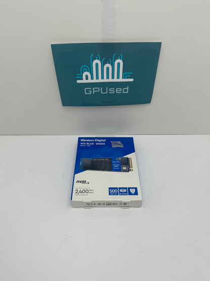 Western Digital WD Blue SN550 500GB Gen 4 NVMe M.2 SSD — product photograph 1 of 2