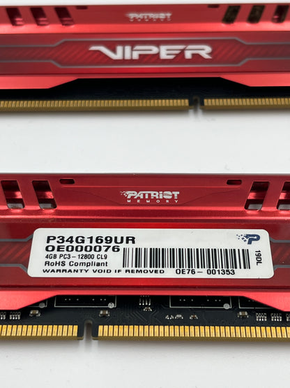 8GB (2x4GB) Patriot Viper 1600MHz DDR3 RAM