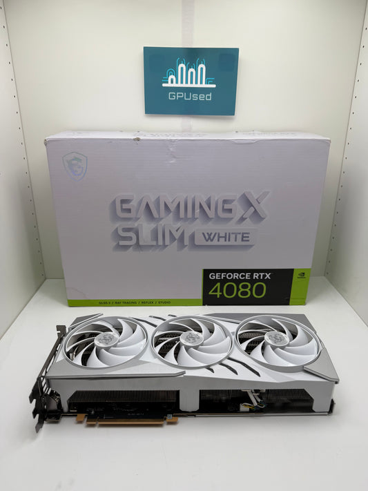 MSI Nvidia GeForce RTX 4080 Gaming X White Slim 16GB GDDR6X - A