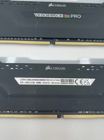128GB (4x32GB) Corsair Vengeance Pro RGB 3600MHz DDR4 RAM