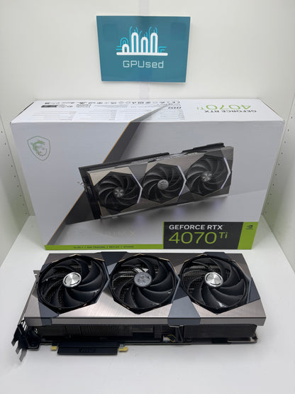 MSI Nvidia GeForce RTX 4070 Ti Suprim X 12GB GDDR6X - A