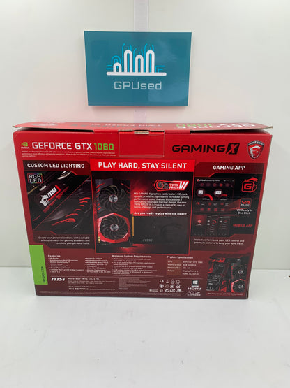 MSI Nvidia GeForce GTX 1080 Gaming X 8GB GDDR5 - A