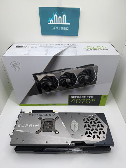 MSI Nvidia GeForce RTX 4070 Ti Suprim X 12GB GDDR6X - A