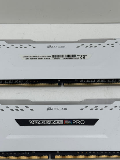 16GB (2x8GB) Corsair Vengeance Pro WHITE RGB 3200MHz DDR4 RAM