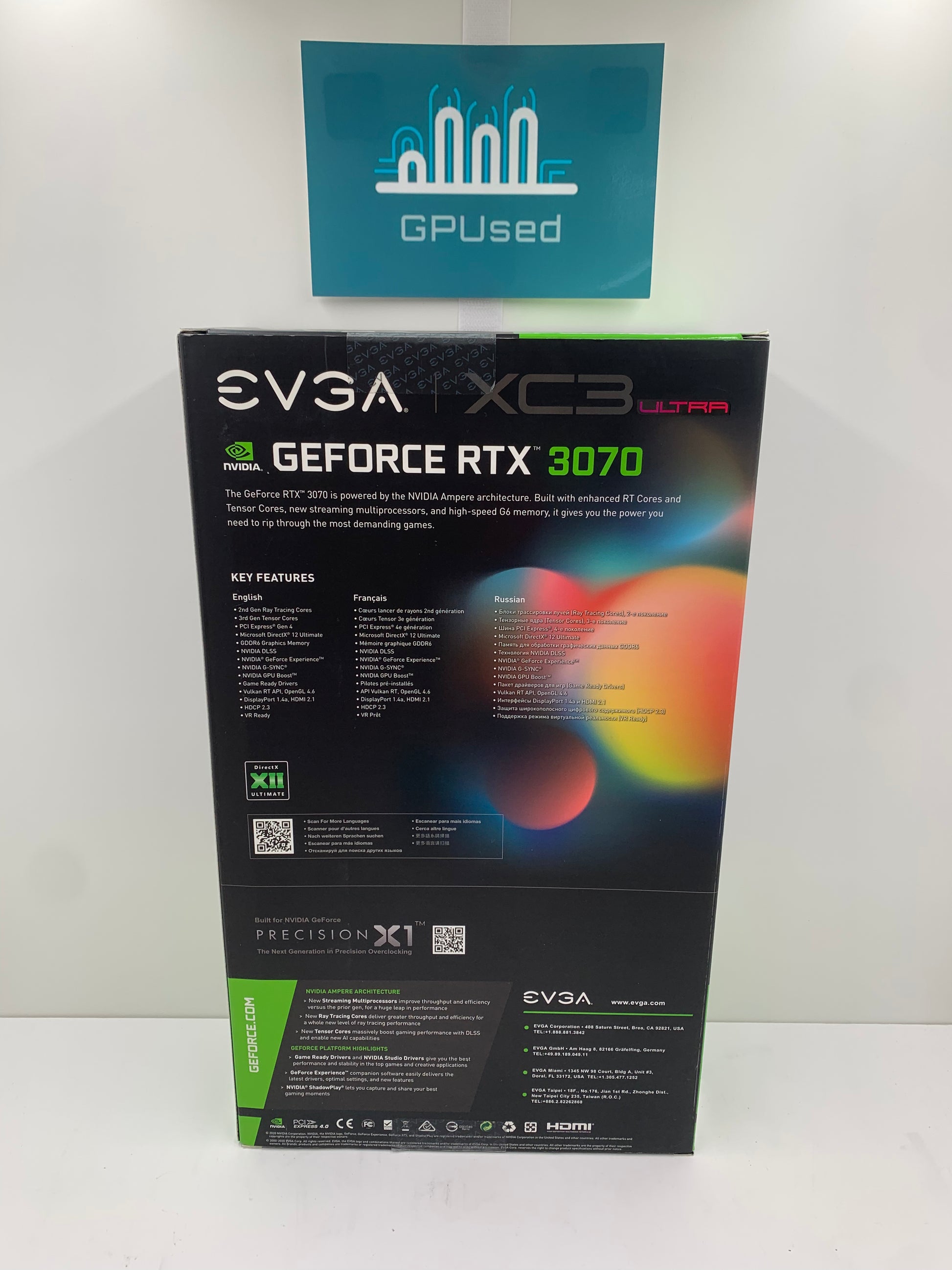EVGA Nvidia GeForce RTX 3070 XC3 Ultra 8GB GDDR6 — product photograph 6 of 6